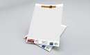Briefpapier A4, eenzijdig gedrukt in full color + oranje pms op 90 grams houtvrij wit bankpost.