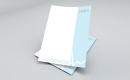 Briefpapier A4 eenzijdig in 2 PMS-kleuren op 80 grams houtvrij wit bankpost.